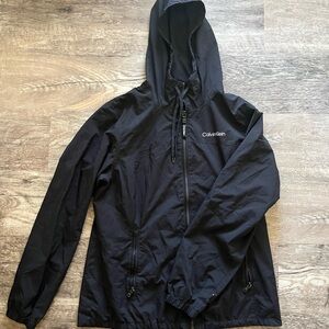 Calvin Klein Charcoal Hooded Windbreaker